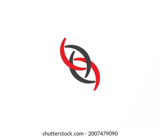 Universal line circle concept logo design icon