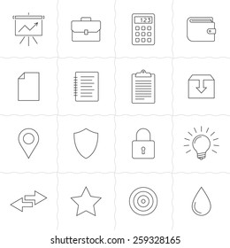 Conjunto de iconos de línea universal. Iconos simples y delineados. Estilo lineal