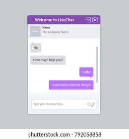 The universal live chat window