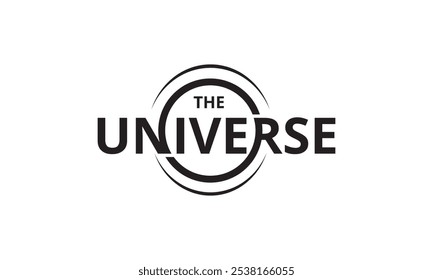 Universal logo design modern typography logo design, universe logo