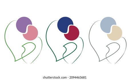 
universal logo flowers, heart logo, partnership logo