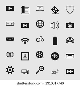 Universal media and multimedia vector icon set 