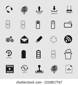 Universal media and multimedia vector icon set 