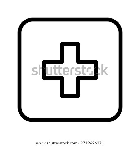 Universal Medical Cross icon set for healthcare, emergency services, clinics, and UI design
