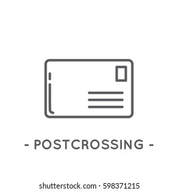 Universal minimal black envelope line icon on white background