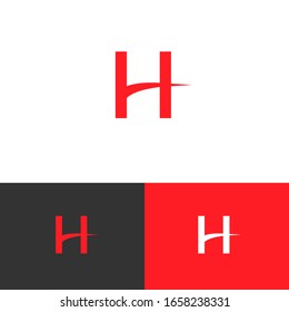 Concepto de diseño simple del logotipo con marca de letra H. Vector para empresas. Eps 10 de moda