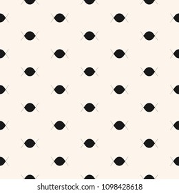 Universal minimalist vector seamless pattern. Abstract minimal geometric texture. Simple monochrome background with small ovate shapes. Design element for decor, prints, textile, fabric, covers, web