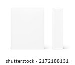 Universal mockup of blank cardboard box. Vector illustration isolated on white background, ready and simple to use for your design. Two projection boxes for your presentation. EPS10. 