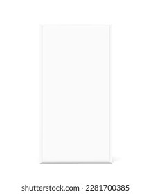 Universal mockup of blank cardboard box. Vector illustration isolated on white background, ready and simple to use for your design. Flat lay view. EPS10. 