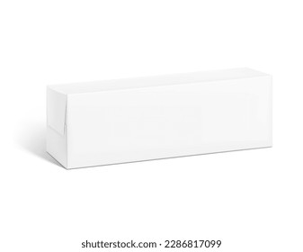 Universal mockup of blank cardboard box. Vector illustration isolated on white background, ready and simple to use for your design. EPS10. 