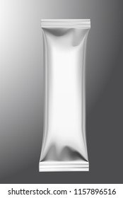 Universal mockup of blank packaging sticks. Front view. Vector illustration on dark background, ready and simple to use for your design. EPS 10.