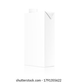 Universal mockup of a blank white box with a screw cap. Vector illustration isolated on white background, ready and simple to use for your design. EPS10.