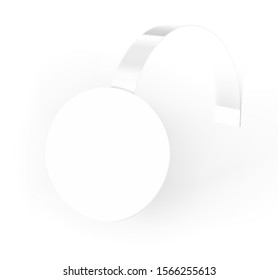 Universal mockup of plastic wobblers Vector illustration on white background, ready and simple to use for your design. The mock-up will make the presentation look as realistic as possible.	
