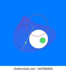 Universal Modern Geometric Shapes Set. Chaotic composition with Vector abstract design elements for web banner, posters, backgrounds