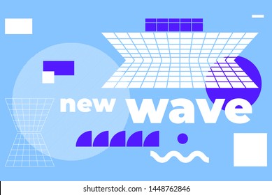 Universal Modern Geometric Shapes Set. Chaotic composition with Vector abstract design elements for web banner, posters, backgrounds