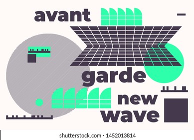 Universal Modern Geometric Shapes Set. Chaotic composition with Vector abstract design elements for web banner, posters, backgrounds