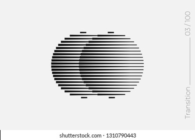 Universal Modern Halftone Geometric Shape. Vector Classical Design Element. Template for Business Poster Logo Clothes. Halftone Transition effect