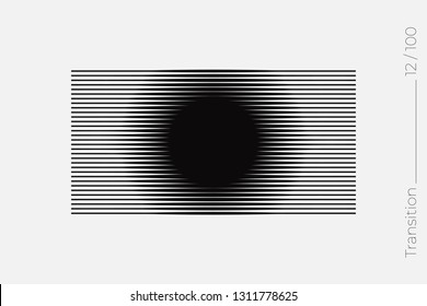 Universal Modern Halftone Geometric Shape. Vector Classical Design Element. Template for Business Poster Logo Clothes. Halftone Transition effect