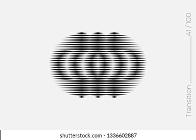 Universal Modern Halftone Geometric Shape. Vector Classical Design Element. Template for Business Poster Logo Clothes. Halftone Transition effect