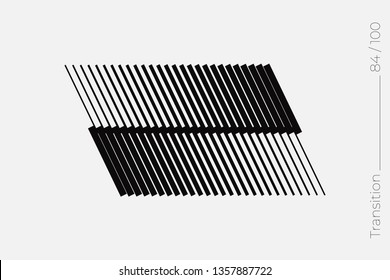 Universal Modern Halftone Geometric Shape. Vector Classical Design Element. Template for Business Poster Logo Clothes. Transition effect