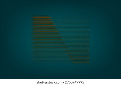 Forma geométrica de semitono moderno universal. Elemento de diseño Clásica de Vector. Plantilla para la ropa del logotipo del cartel del negocio. Efecto de transición. Fondo verde