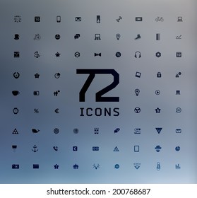 universal modern icons for web and mobile app, business, finance, multimedia, hipster style