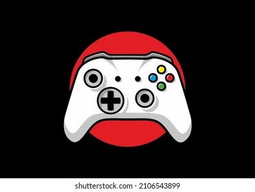 Universal modern joystick flat illustration design