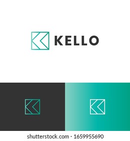 Universal modern label logo design concept. Tech logomark illustration. Can representing arrow, media, send, real estate, course, lesson, podcast, entertainment, travel.