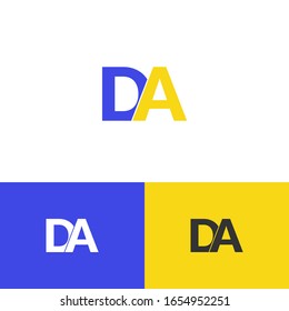Diseño moderno de letra D y logotipo A. Vector para empresas. Eps 10 de moda
