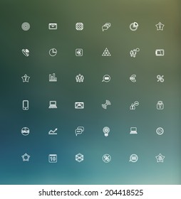  universal modern thin line icons for web and mobile app, business, finance, multimedia, hipster style