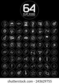 universal modern thin line icons for web and mobile app, business, finance, multimedia, hipster style