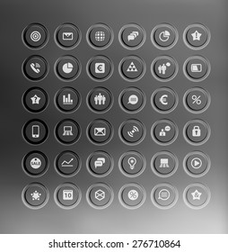 universal modern thin line icons for web and mobile app, business, finance, multimedia, hipster style