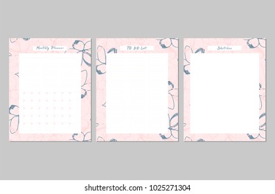 Universal Monthly Planner Printable Template Vector Stock Vector ...