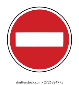 Señal de tráfico universal sin entrada