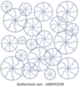 Universal ornamental vector seamless patterns. Endless texture for wallpaper, pattern fills, web page background, surface textures. Modern design ornament with waves, floral theme, moroccan design