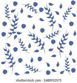 Universal ornamental vector seamless patterns. Endless texture for wallpaper, pattern fills, web page background, surface textures. Modern design ornament with waves, floral theme, moroccan design