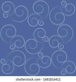 Universal ornamental vector seamless patterns. Endless texture for wallpaper, pattern fills, web page background, surface textures. Modern design ornament with waves, floral theme, moroccan design