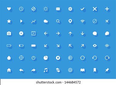 Universal Outline White Icons For Web and Mobile