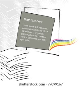 universal page-layout design, freehand drawing elements, vector