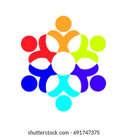 universal people logo, icon vector