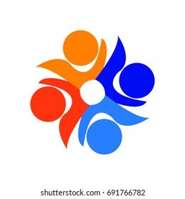 universal people logo, icon vector