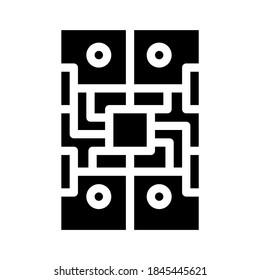 universal platform for robotics glyph icon vector. universal platform for robotics sign. isolated contour symbol black illustration