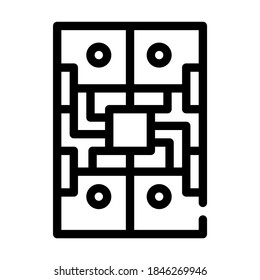 universal platform for robotics line icon vector. universal platform for robotics sign. isolated contour symbol black illustration