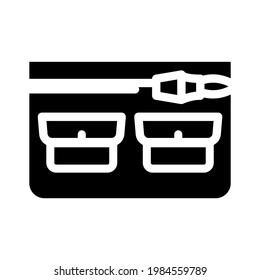 universal pocket glyph icon vector. universal pocket sign. isolated contour symbol black illustration