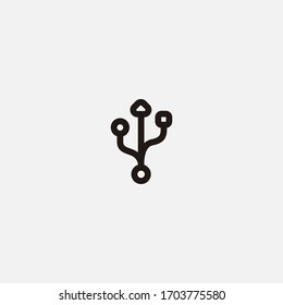 signo de símbolo de puerto universal símbolo de ilustrador vectorial