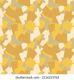 Impresión universal para la decoración del sitio, embalaje, ropa. Patrón abstracto universal de trozos coloridos de agradables tonos marrones, beige y grises. Antecedentes abstractos. Patrón fluido del vector