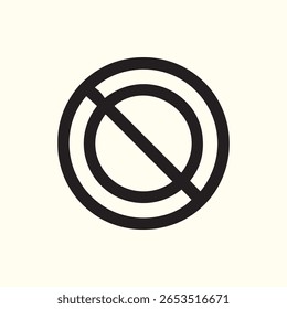 A universal prohibition symbol depicted in bold black lines against a white background. This clear graphic effectively communicates 'no' or 'forbidden' messages across various contexts.