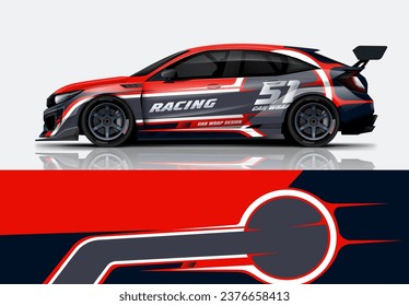 Universal Racing Car wrap livery design.