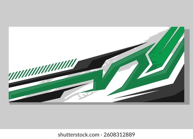 Universal Racing Car wrap livery design for vans and other types of cars with a green color combination
