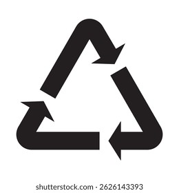 The universal Recycling symbol. International symbol used on packaging. Green, Black and Blue colors icons isolated on white background. Vector illustration.